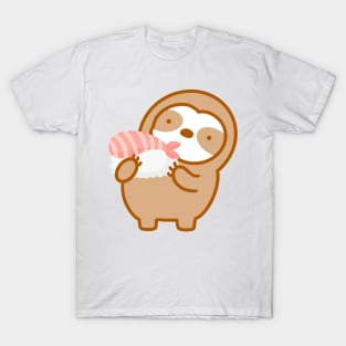 Cute Shrimp Sushi Sloth T-Shirt